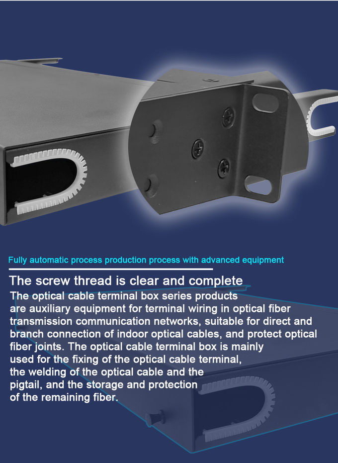 Panel de conexión de fibra óptica SC APC 6, 48 núcleos, OM4, 1U, 19" MPO ODF, para rack