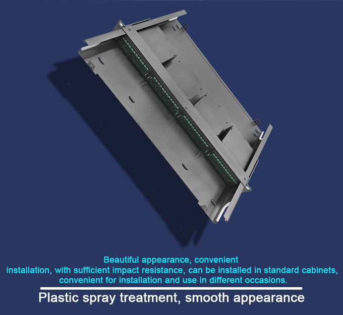 Panel de conexión de fibra óptica SC APC 4, 48 núcleos, OM4, 1U, 19" MPO ODF, para rack