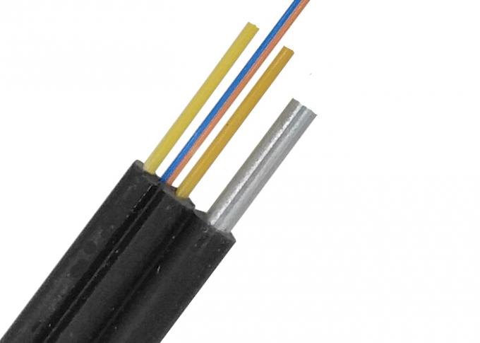 LSZH Fiber Optic Armoured Cablec , KFRP FRP Ftth Fiber Optic Cable GJXH GJFXH 0