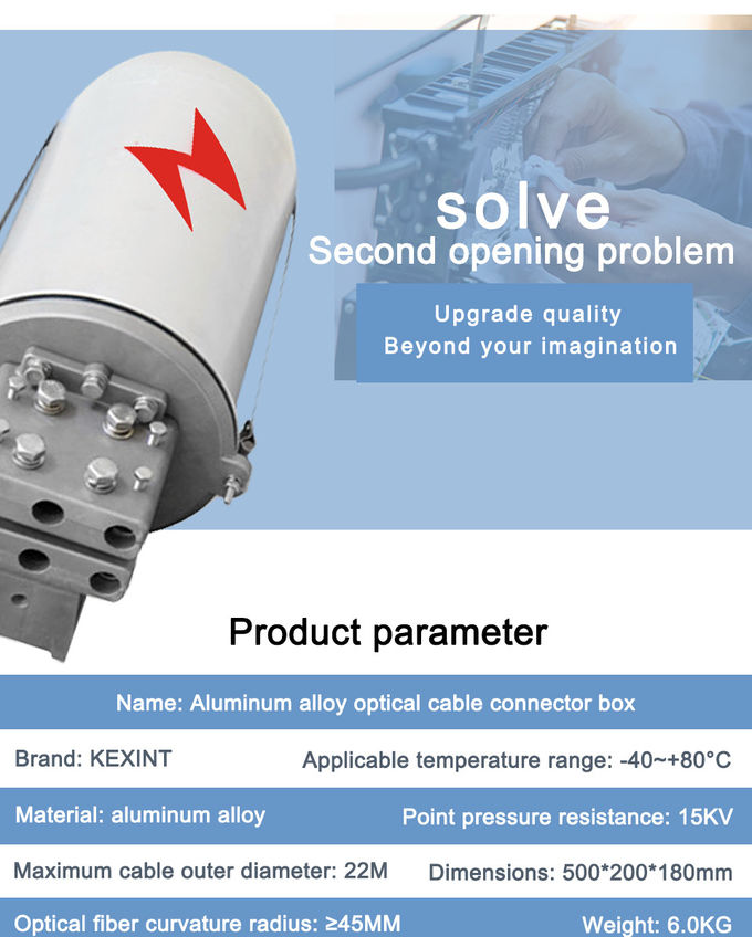 Caja de unión metálica para cierre de cables de fibra óptica de alta calidad FOSC OPGW 0