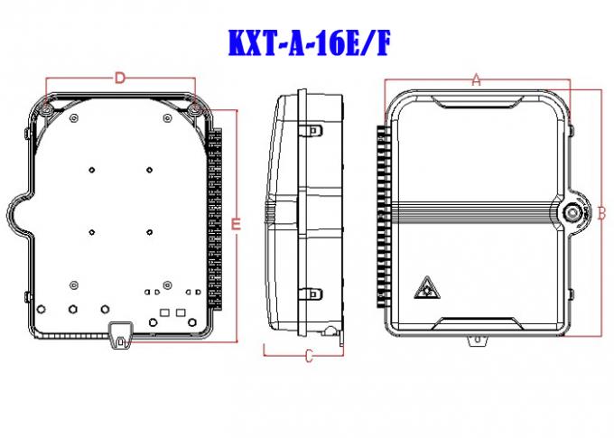 Small Fiber Optic Wall Box Fiber Splicing 16 Cores IP65 Anti UV Light Weight 0