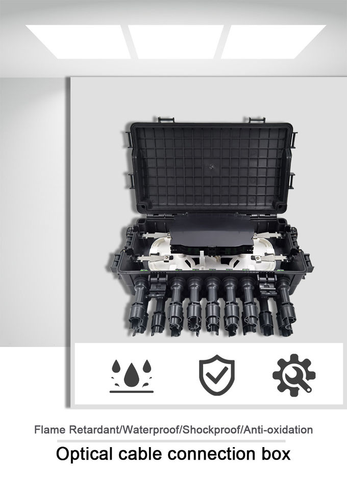 Fast Connect Fiber Optic Splice Closure FTTH 16 Ports Wall Mounting Holding Pole SC 4