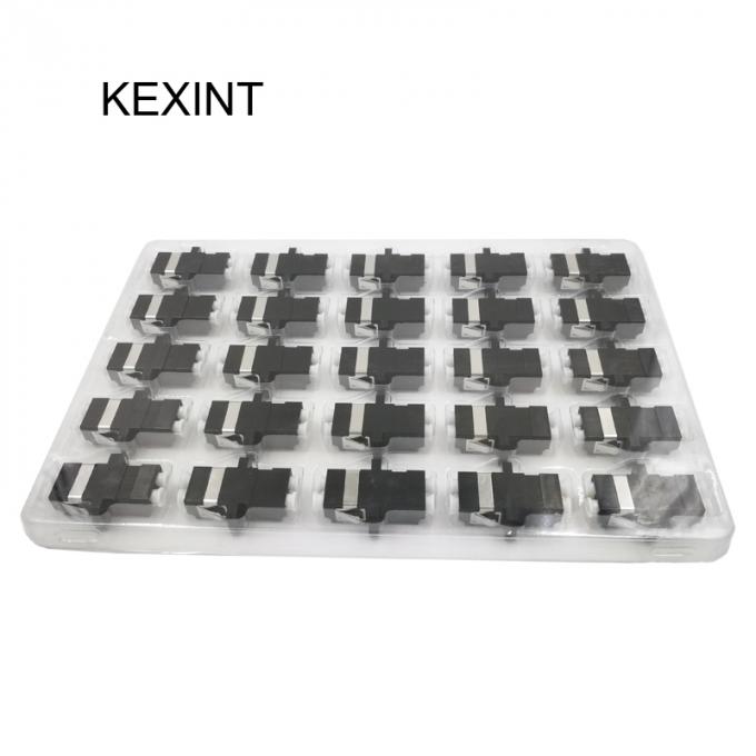 Adaptador de fibra óptica negro con brida dúplex LC/SC, conector de fibra UPC/SC 2