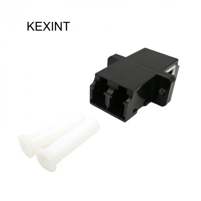 Adaptador de fibra óptica negro con brida dúplex LC/SC, conector de fibra UPC/SC