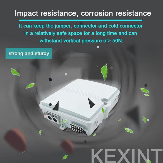 Caja de distribución de fibra óptica de 8 núcleos, divisor de PC ABS gris, empalme de fibra LGX 1×8 6