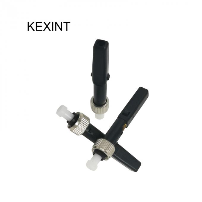 FC Fiber Optic Quick Connector Couplers 0.3dB Insertion Loss SiO2 Material 0