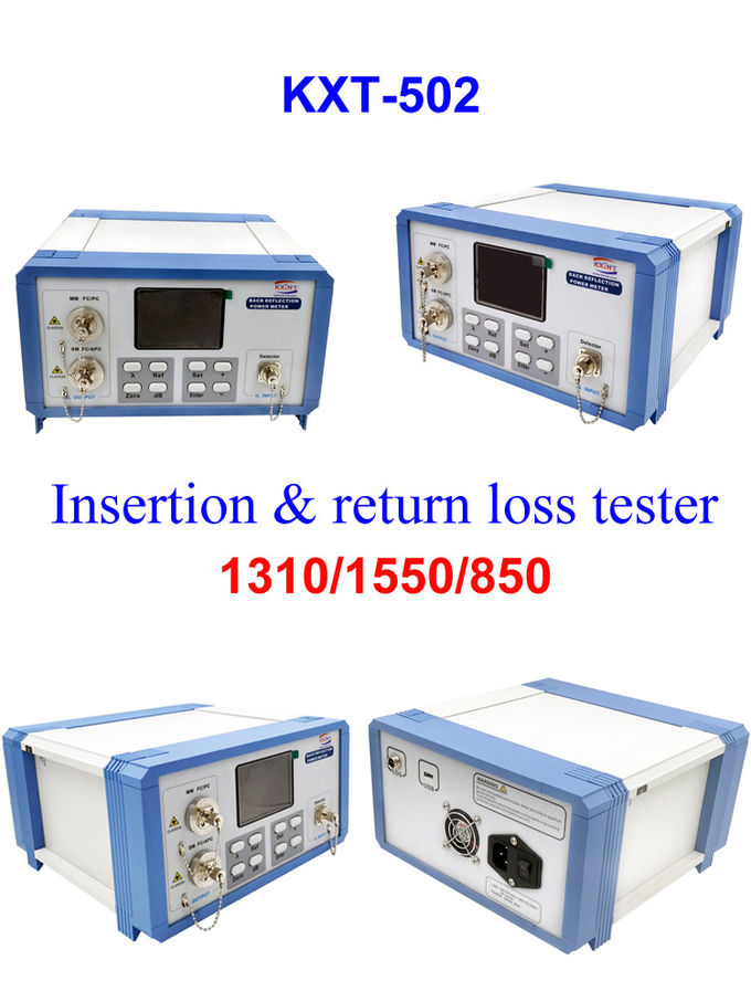 Insertion / Return Loss Tester Fiber Network Tools KXT 502 1310 1550 850nm Single / Multi Mode 0