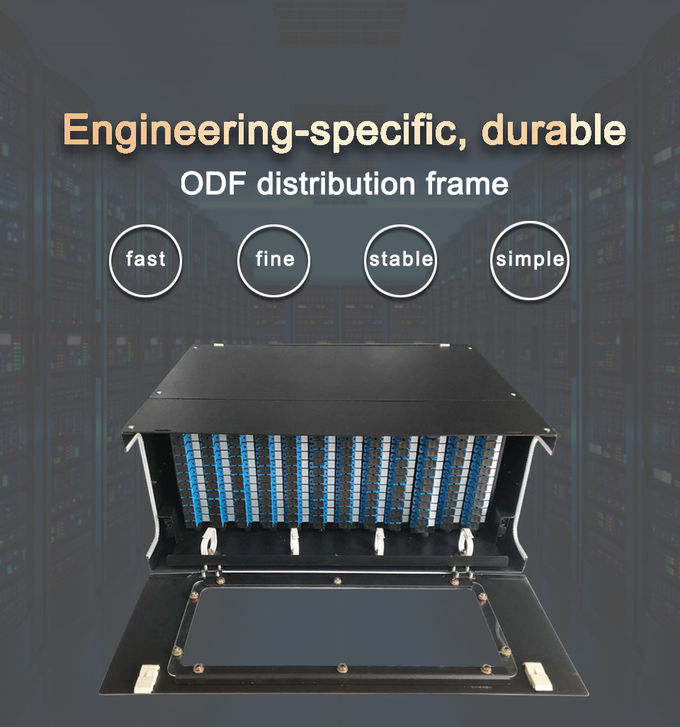 Panel de conexión óptica ODF 144FO SC/UPC 4U con 12 casetes 0