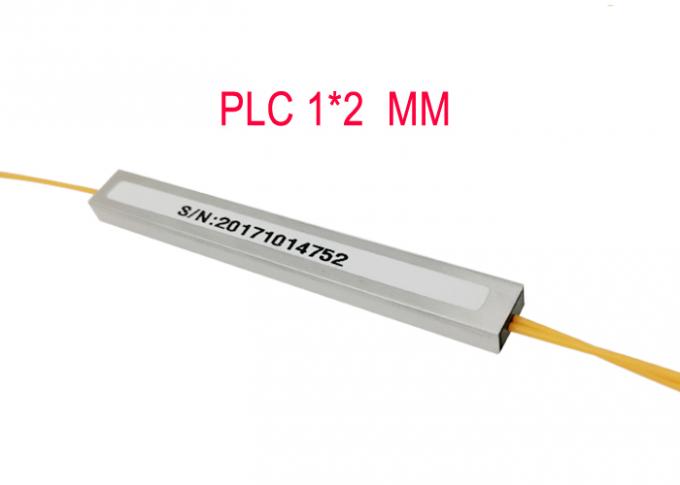 Divisor PLC de fibra óptica multimodo 1×2 50/125 0,9 Hytrel Naranja 850 nm 0