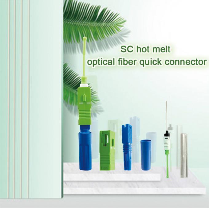 SC APC 0.3dB FTTX SiO2 Fiber Optic Quick Connector 1