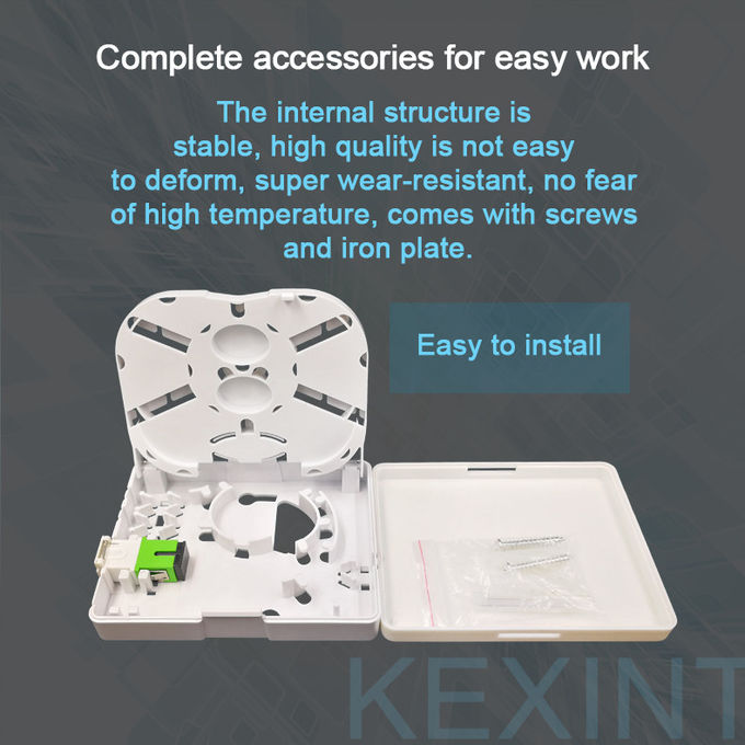 FTTH Внутренняя пылезащитная волоконно-оптическая распределительная коробка Кабельная распределительная коробка Огнестойкий ABS 5