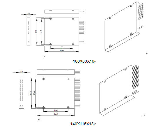 8CH 16CH 32CH CWDM DWDM Fiber Mux Demux Module Optic ABS 1260 ~ 1620 dB 0