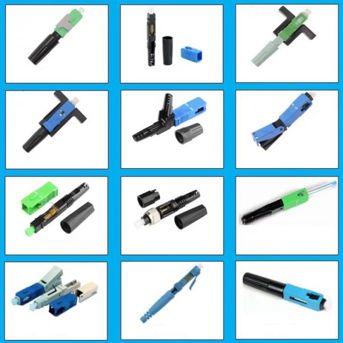 Fast Connector Fiber Optic 55mm SC APC Single Mode Fiber Connectors Couplers 10N 3