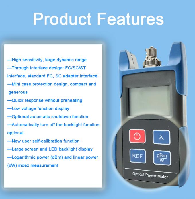 FTTH FC SC ST Connector 1490nm 1625nm Optical Power Meter 2
