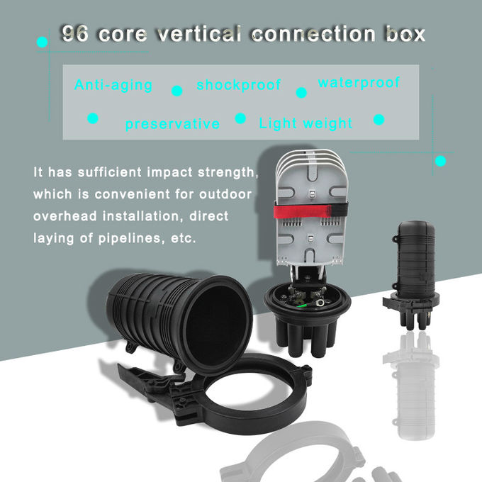 Heat Shrinkable Fiber Optic Closure 96 Core Wall Mount Joint Box Splice Closure Enclosure 7