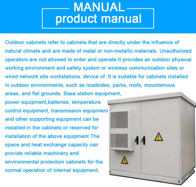Two room communication outdoor cabinet Fiber Optic Distribution BoxIP55 Iron Sheet EMC RFI 0