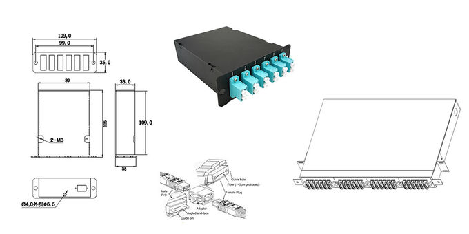 SM APC MTP MPO To FC UPC 12 Cores Patch Cord Breakout 0.2dB G657A2 3