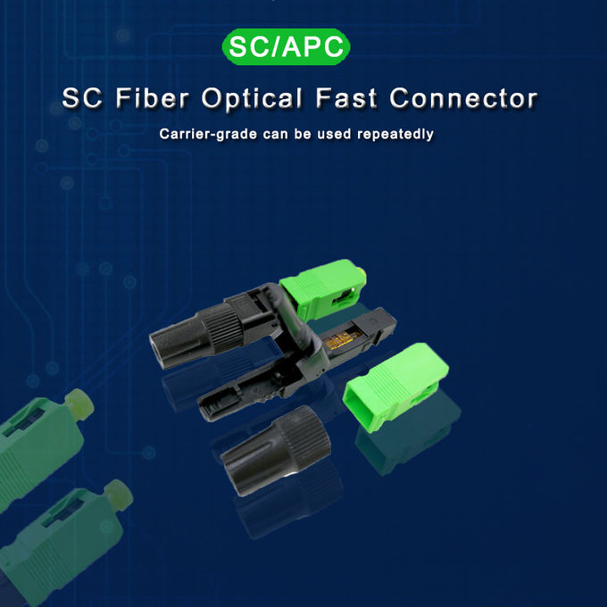 FTTH SC APC Fiber Optic Quick Connector Can be reused 55 mm Long Fast Connector 1
