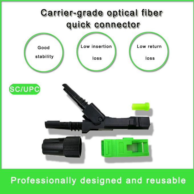 FTTH SC APC Fiber Optic Quick Connector Can be reused 55 mm Long Fast Connector 3