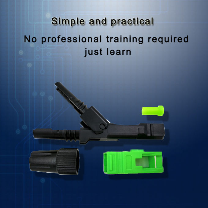 FTTH SC APC Fiber Optic Quick Connector Can be reused 55 mm Long Fast Connector 0