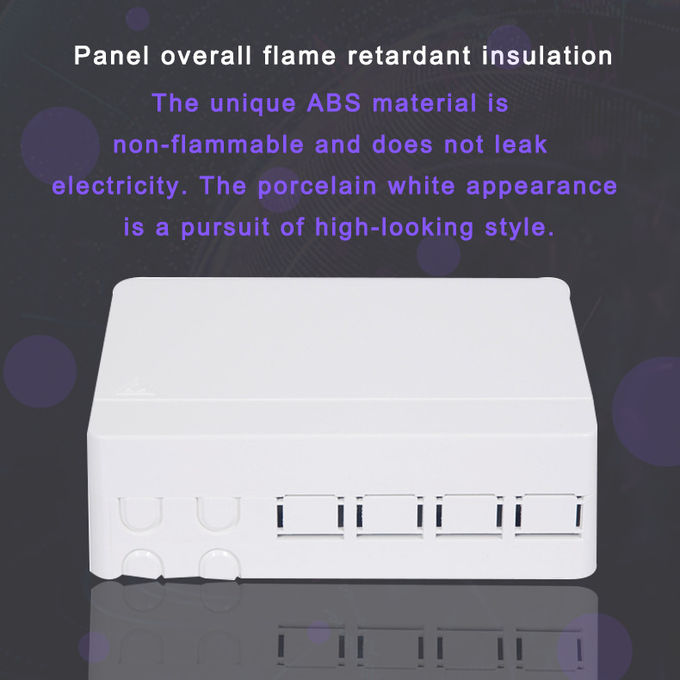 Caja de terminales de distribución de fibra óptica FTTH de 4 núcleos con adaptadores y 6 adaptadores