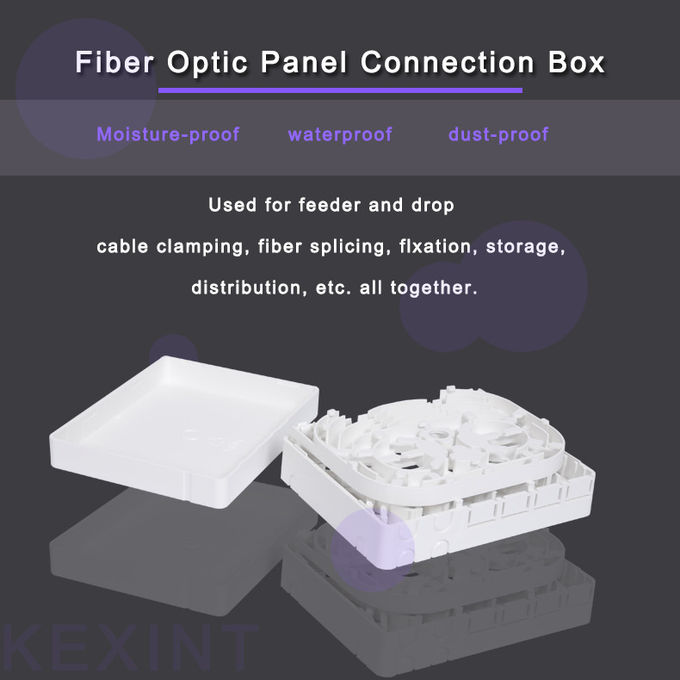 Caja de terminales de distribución de fibra óptica FTTH de 4 núcleos con adaptadores y 4 adaptadores 7