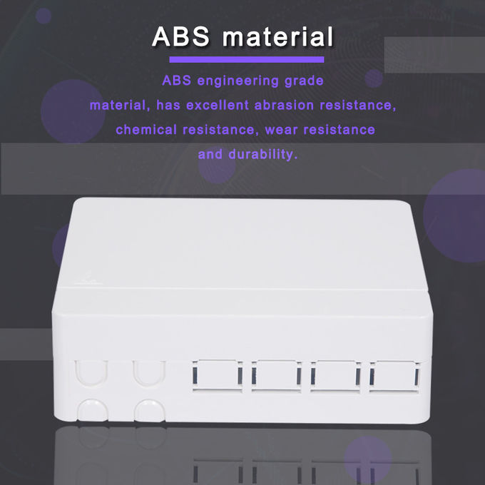 Caja de terminales de distribución de fibra óptica FTTH de 4 núcleos con adaptadores y 4 adaptadores
