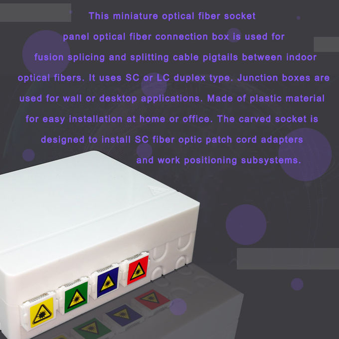 Caja de terminales de distribución de fibra óptica FTTH de 4 núcleos con adaptadores y 4 adaptadores