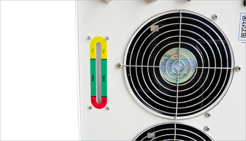 cooling fan & water level gauge