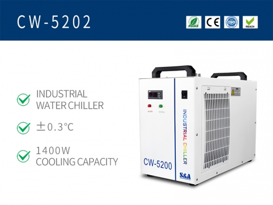 UV laser S&A CW-5202 Dual Circuit Water Chiller For Fibre Laser Cutting 