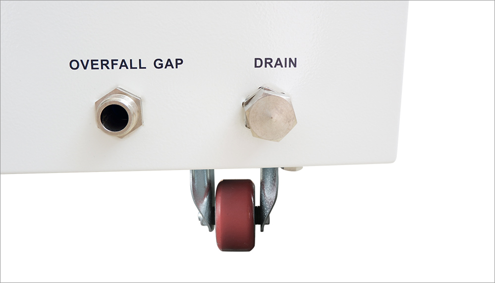 water pressure gauge & drain outlet