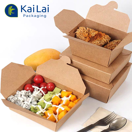 KaiLai Packaging - Manufacturer specialized white customize cheap food grade take away fast food paper packaging box Take Out Box