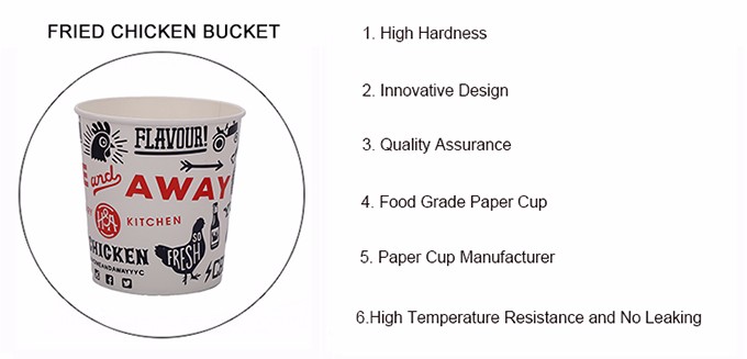 Hot sale & high quality wholesale custom print paper chicken bucket