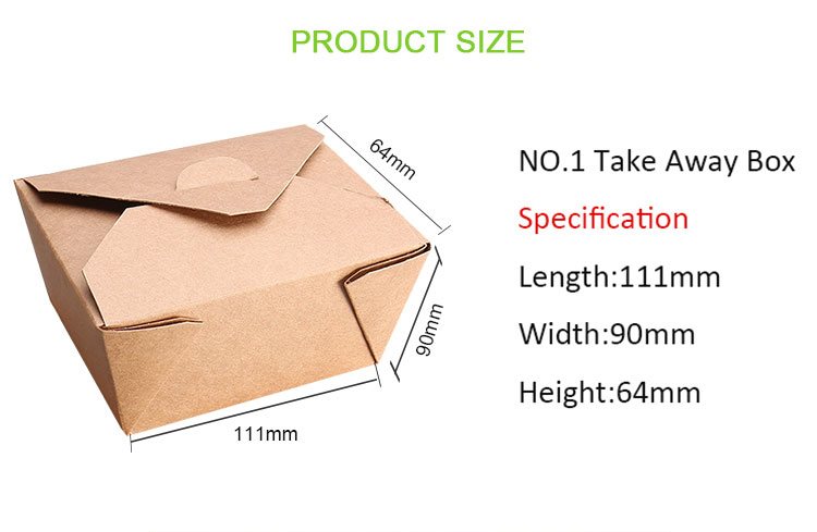 China supplier custom print hot sale food grade paper PE coated package box for noodle salad takeaway