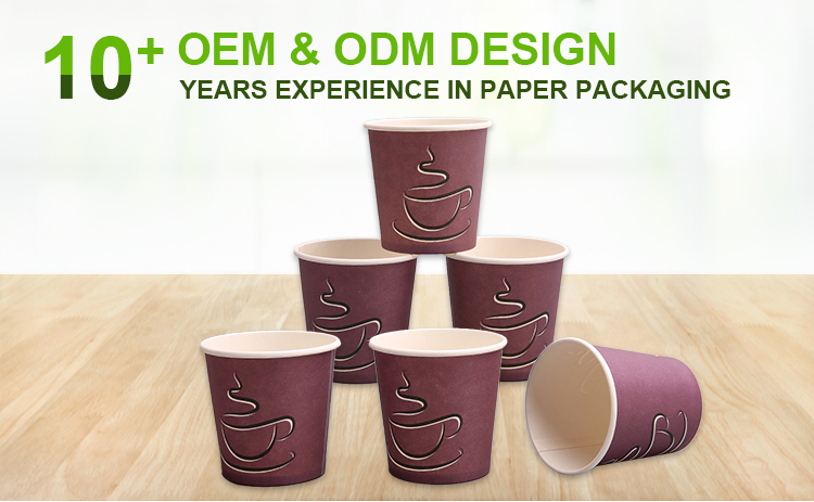 High quality paper cup 8 oz indonesia coffee reusable custom single coffee cup