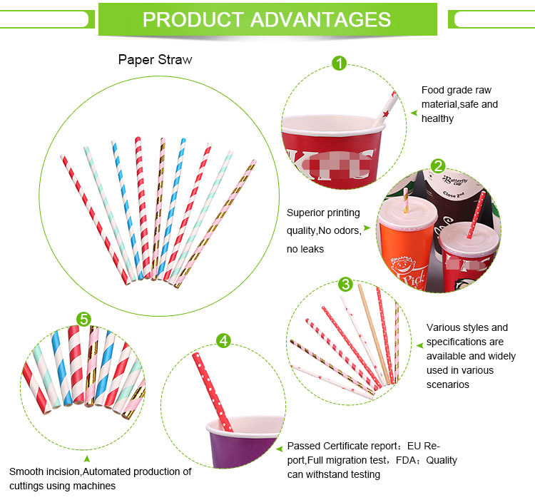 2020 Hot sale 5.2mm 6mm 6.2mm biodegradable paper drinking straw paper straw