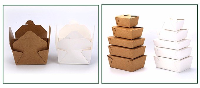 Disposable takeaway custom logo printed paper fast food packaging