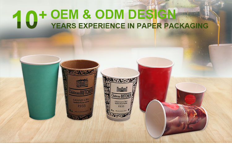 22oz Disposable Cold Soft Drink Paper Cup with Lid