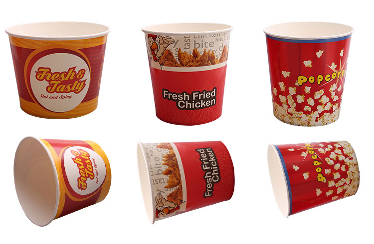 Food scoop cups packing french fries chips container custom printed logo take away paper fast