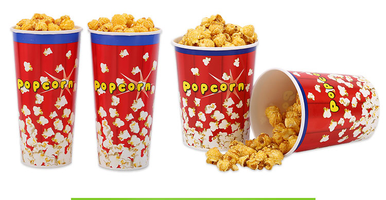 64OZ 85oz 130oz 150 oz disposable big size custom printed paper popcorn buckets for vending in cinema