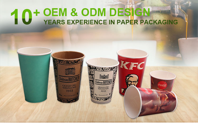 Custom disposable paper cup for pepsi