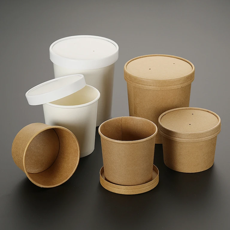 Sunkea Food Packaging Disposable Takeaway Paper Soup Cup - China Soup Cup  and Paper Soup Cup price