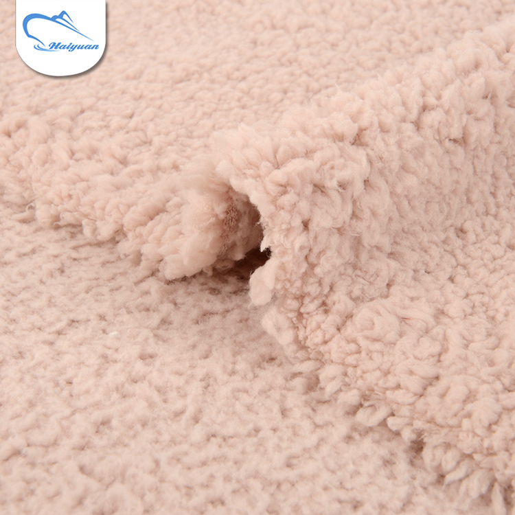 Good design wide width plain polyester knitted double side fleece fabric