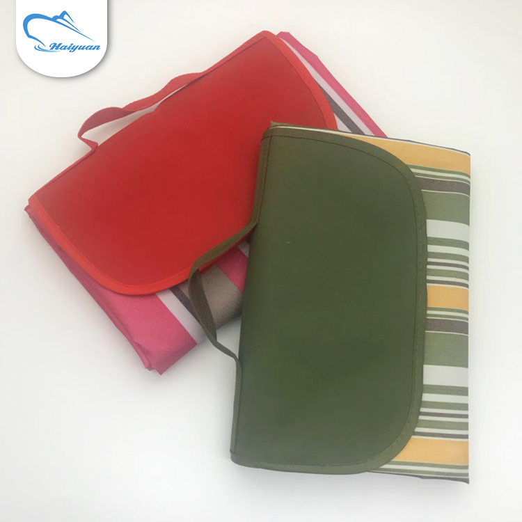 Fancy design woven oxford cloth outdoor water resistant picnic travel promotional blanket