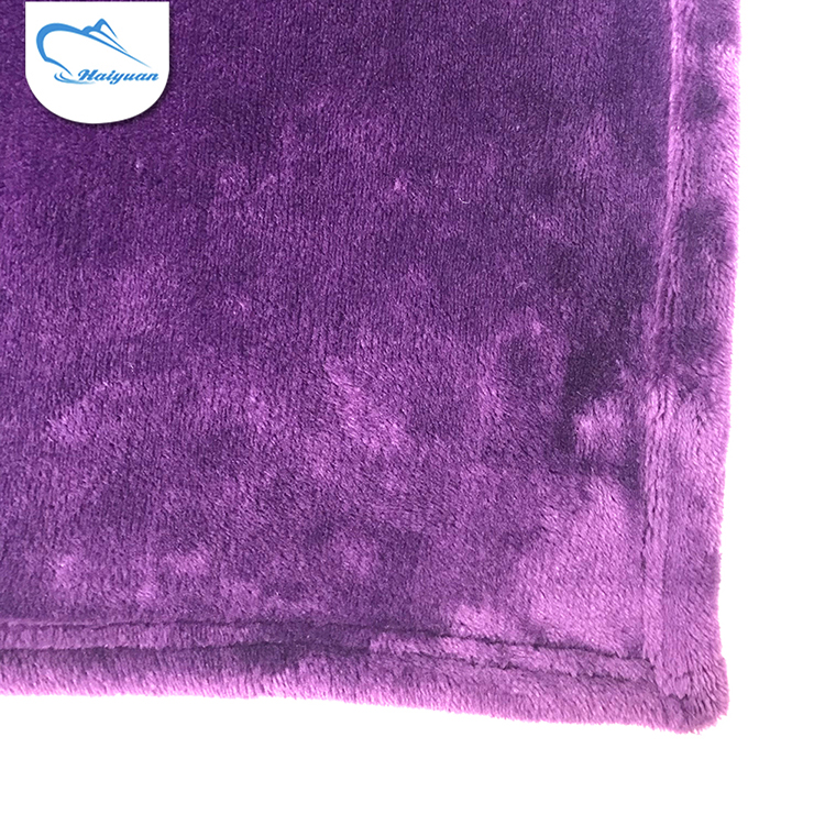 Custom design unique solid color flannel soft bed blanket king size