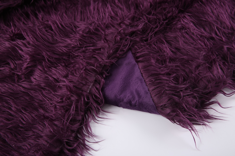 Super Soft 100% polyester plush purple luxury faux throw fur blanket for winter