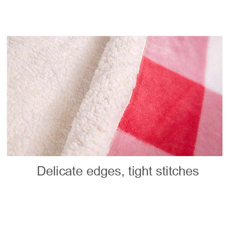 Hot Selling Home Fashions Holiday Warm Plaid Sherpa Fleece Throw Red Buffalo plaid Blanket for winter