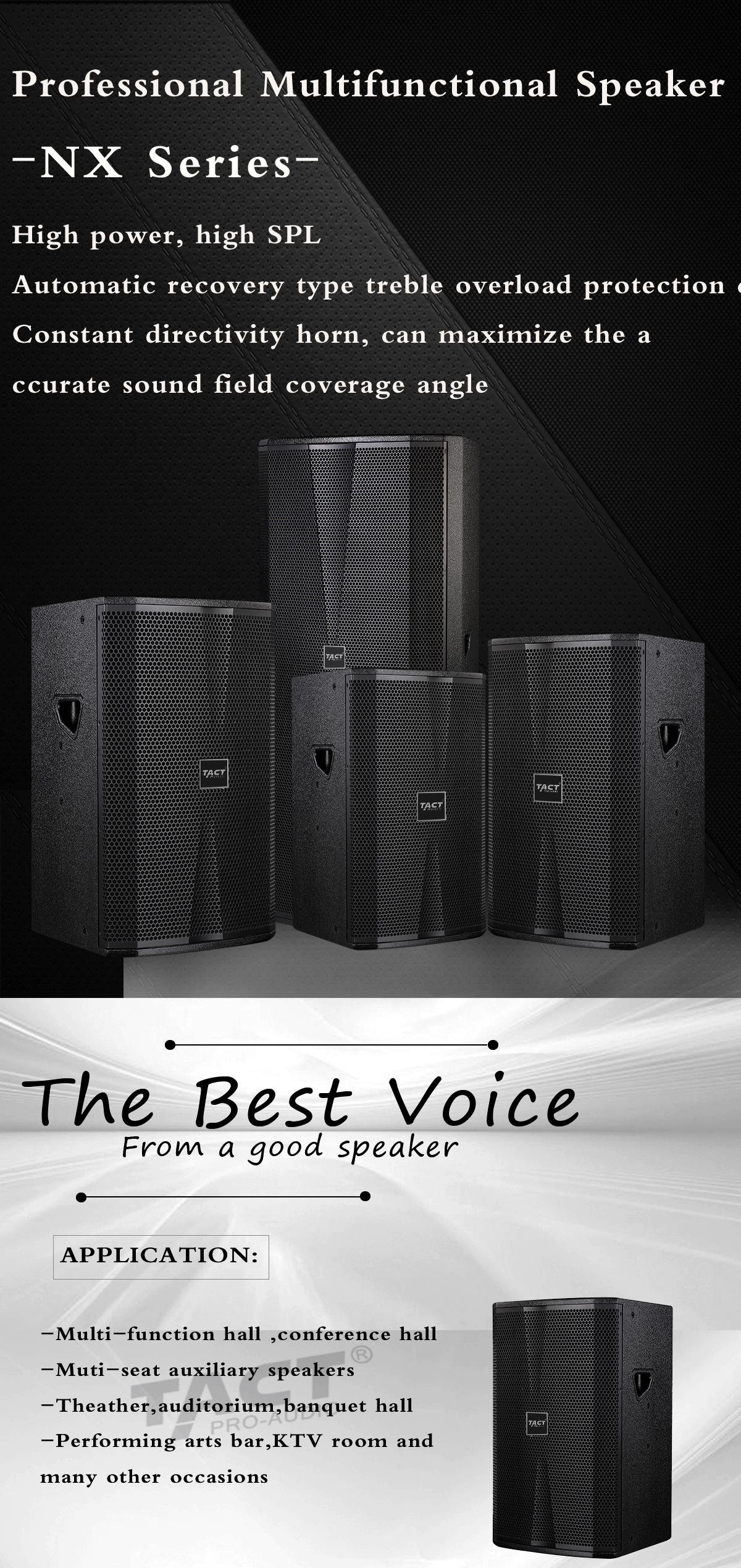 Professional sound system 15 inch speakers music equipment