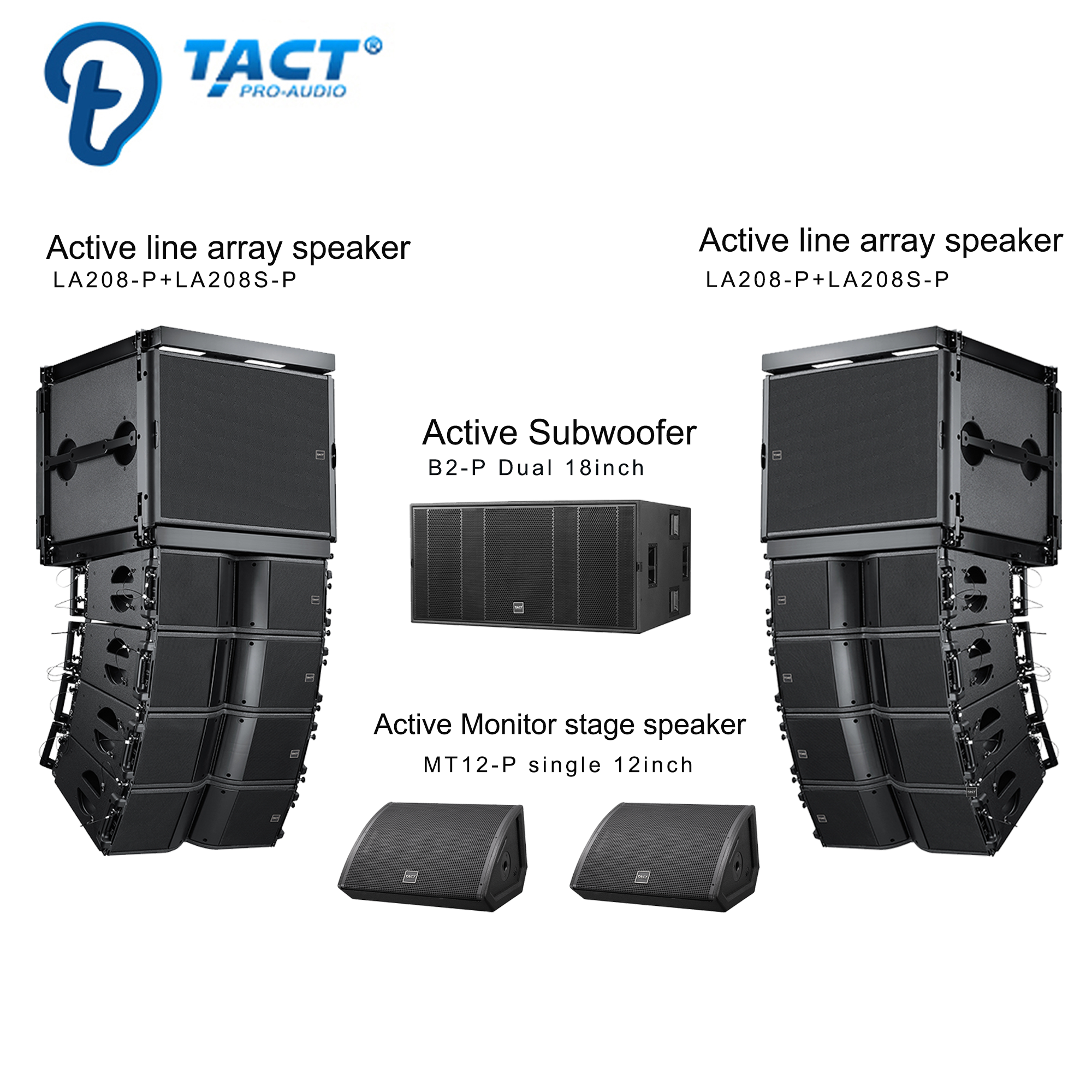 New arrival good quality hot sale active line array speaker dual 8 inch active line array speaker system