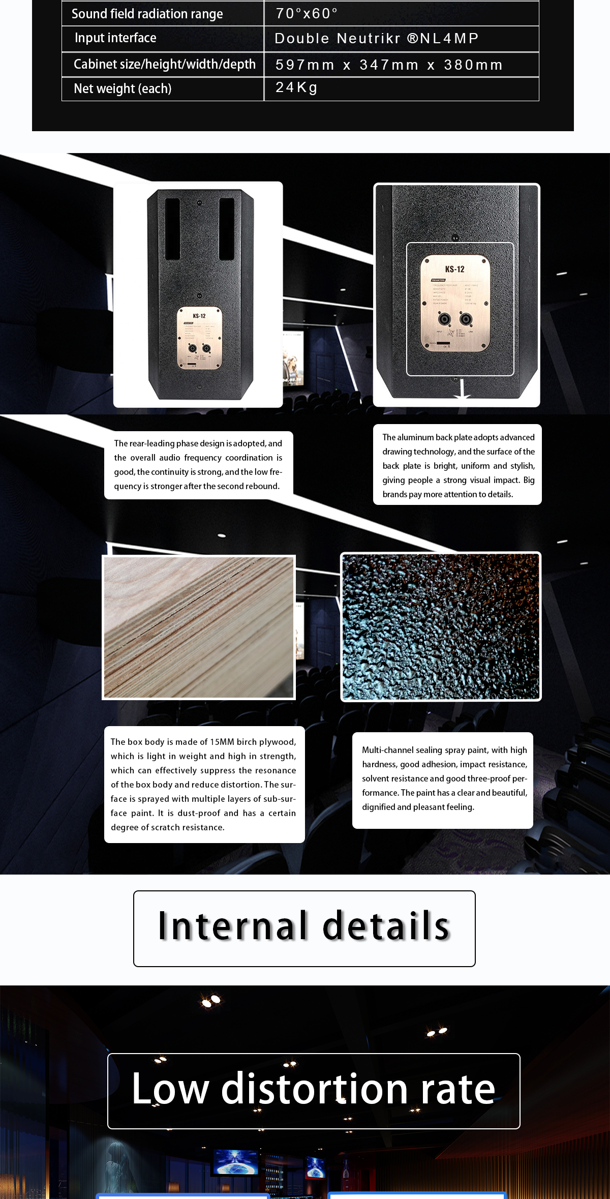 High quality pro audio speakers sound equipment for karaoke speaker